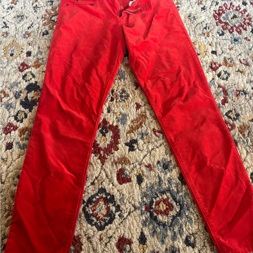 Vibrant Red Corduroy Pants Gap